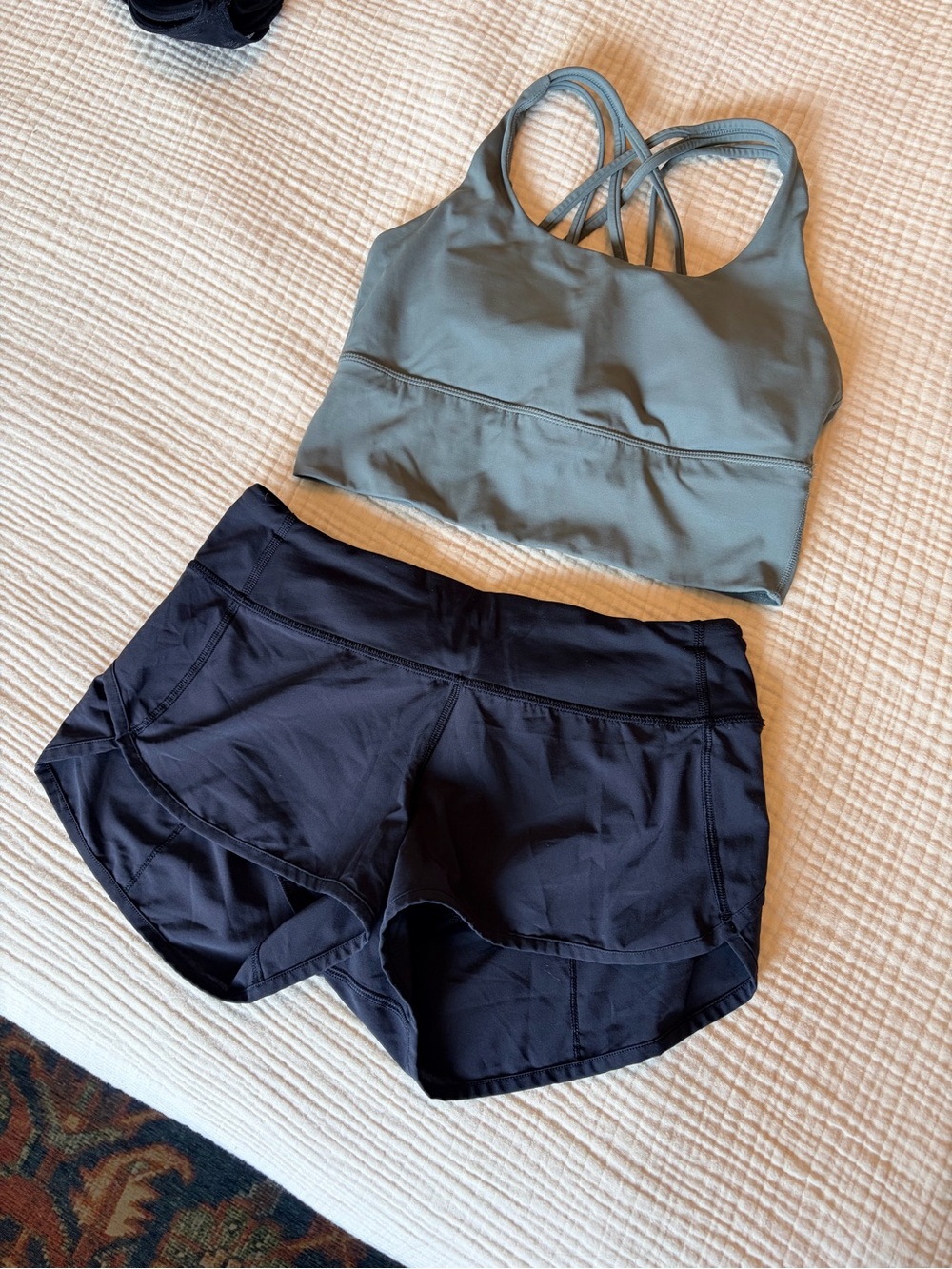 Bundle! CZY Yoga Sports Bra & Lululemon Running Shorts Small. 2 pieces